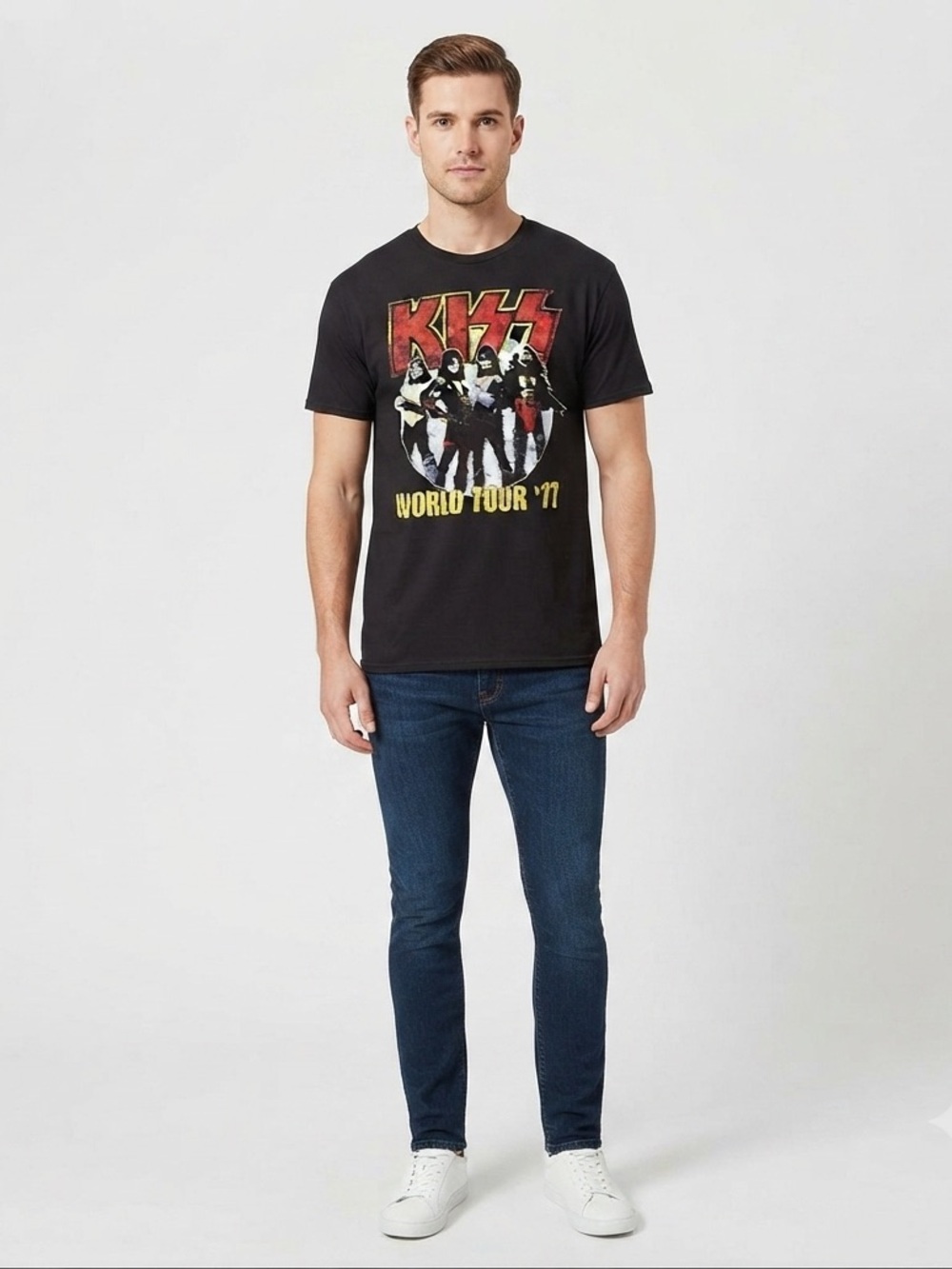 Kiss Original Members 1977 Tour Band Tee Shirt